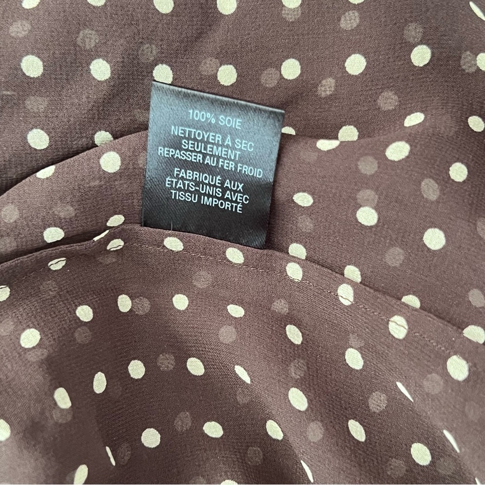 NILI LOTAN
Nicole Espresso Dot Print Silk Blouse Sz Xs - Picture 14 of 16
